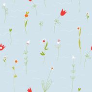 Floral pastel seamless pattern with small flowers