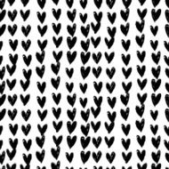 Velentine's day pattern with hand painted hearts N29