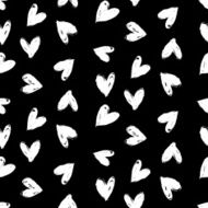Velentine's day pattern with hand painted hearts N30