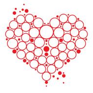 Red bubbles heart