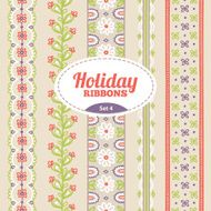 Set of holiday ribbons N4