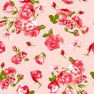 Beautiful Seamless Vintage Background with Roses N3