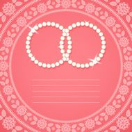 Ornamental background for wedding invitation