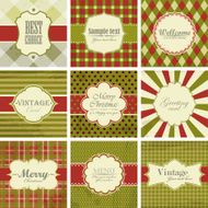 Set of christmas vintage backgrounds