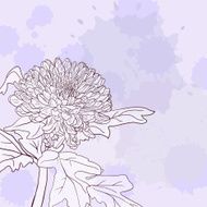 Floral card with chrysanthemum N2