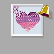 Heart with butterflies image