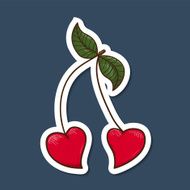 Heart shaped cherries N4