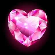red heart shaped diamond