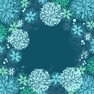 border made of flowers vector illustration N2