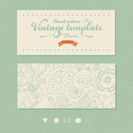 Floral banner for life events vector
