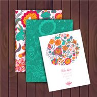 Floral banner for life events vector Greeting card Pla