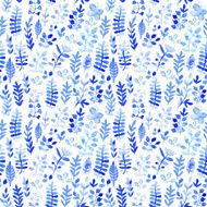 Vector watercolor texture with flowers Floral pattern Original