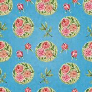 Seamless floral pattern with peny