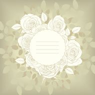 Floral card with roses N9