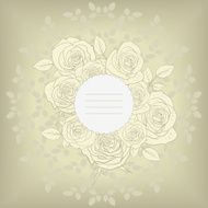 Floral card with roses N10