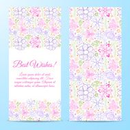 Nice floral greeting card with leaves N32