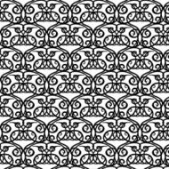 Elegant royal black and white hand-drawn pattern