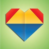 Colorful origami heart N2