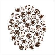Abstract graphic flowers