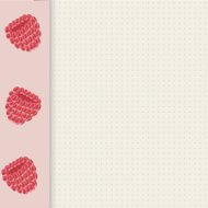 background raspberry greeting card