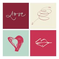 Hand-written Love EPS vector file N2