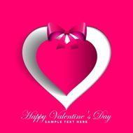 Heart Paper Sticker With Shadow Valentine love card N2