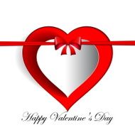 Heart Paper Sticker With Shadow Valentine love card N4