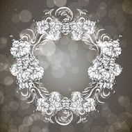 Floral frame in vintage style N4
