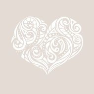 White and beige heart background