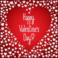 Greating Valentine&#039;s Day card with hearts