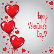 Greating card with balloons for Valentine&#039;s Day