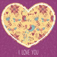 Lovely colorful invitation postcard