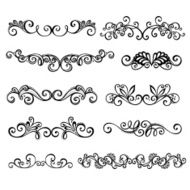 Set Calligraphic Borders and Page Decoration N2