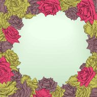 Floral frame with roses N4