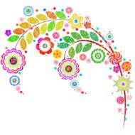 Flowers vector traditional branch of floral blooming N10