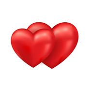 Shiny vector hearts background