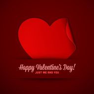 Heart from paper Valentines day card N13