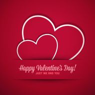 Heart from paper Valentine&#039;s day card