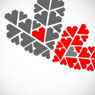 Abstract Concept With Red Hearts N2