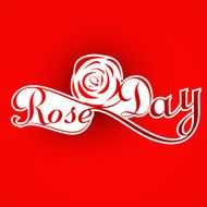 Beautiful rose day for valentine week heart colorful background vector