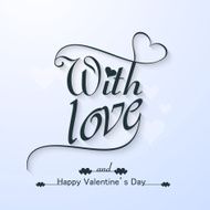 happy valentine&#039;s day with Love beautiful text card vector design