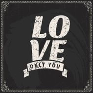 Black and beige love poster for Valentine&#039;s day