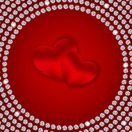 Happy Valentines Day card with heart Vector illustration N69