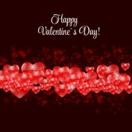 Happy Valentines Day card with heart Vector illustration N70