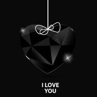 Happy Valentines Day card with heart Vector illustration N71