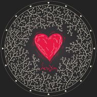 happy valentine&#039;s day card with heart N2