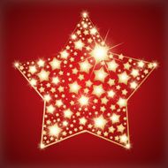 Star made with golden stars Vector N2