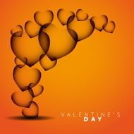 Happy Valentines Day - Hearts on background