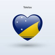Love Tokelau symbol Heart flag icon N2