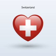 Love Switzerland symbol Heart flag icon N2